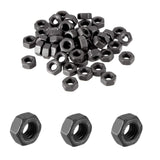 Mriuuod 100pcs M6-1mm Hex Nuts, Carbon Steel, Black Oxide, M6 x 1.00mm Hex Drive, Grade 8.8, Metric, Right Hand, 10mm/0.4 Width,