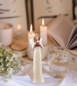 Angel Figurines with Heart Guardian Angel Statues Collectible Figurines Perfect Choice for Home D cor 7.48  H