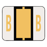 Smead 67072 AZ ColorCoded BarStyle End Tab Labels Letter B Light Orange 500/Roll