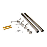 OUTWATER 6' Bar Foot Rail Kit - Complete Undercounter Mount Hardware and Tubing, Polished Stainless Steel Finish