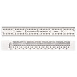 Starrett Spring Tempered Steel Rule with Satin Chrome Finish, Quick Reading and Decimal Equivalents - 6 Length, 10R Graduation T