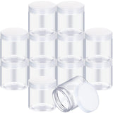SATINIOR 12 Pack Plastic Container Jars with Lids Round Clear Travel Cosmetic Container Jars for Toiletries, Lotion, Cream, Oint