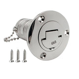 1Pack Marine Stainless steel 316 Deck Filler Fill Keyless Cap Boat Hardware Accessories Socket yacht (Gas, 1.5 /38mm)