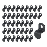 Mewutal 40pcs 3/8 Depth Flat Offset Canvas Clips Black Metal Photo Frame Clips with Screws Z Shape Mirror Clamps Heavy Duty Offs