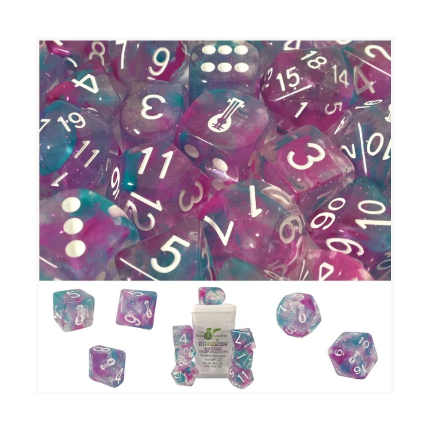 Diffusion Poly Set - Bardic Inspiration W/Class Symbol (15)
