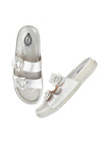 Shoetopia Embellished Silver Flats For Women /Eu37,Silver,4,B0DM67PTSZ