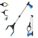 32 inch GrabRunner Foldable Reacher Grabber Tool with Strong Magnetic Tip(Blue)