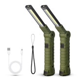 Suranew LED Worklight Flashlight, COB Rechargeable Work Lights with Magnetic Base 360 Degree Rotate and 5 Modes Portable Flood L