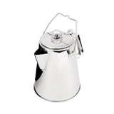 GSI Outdoors Percolator Coffee Pot I Glacier Stainless Steel Ultra-Rugged for Brewing Coffee Over Stove and Fire | Ideal for Gro