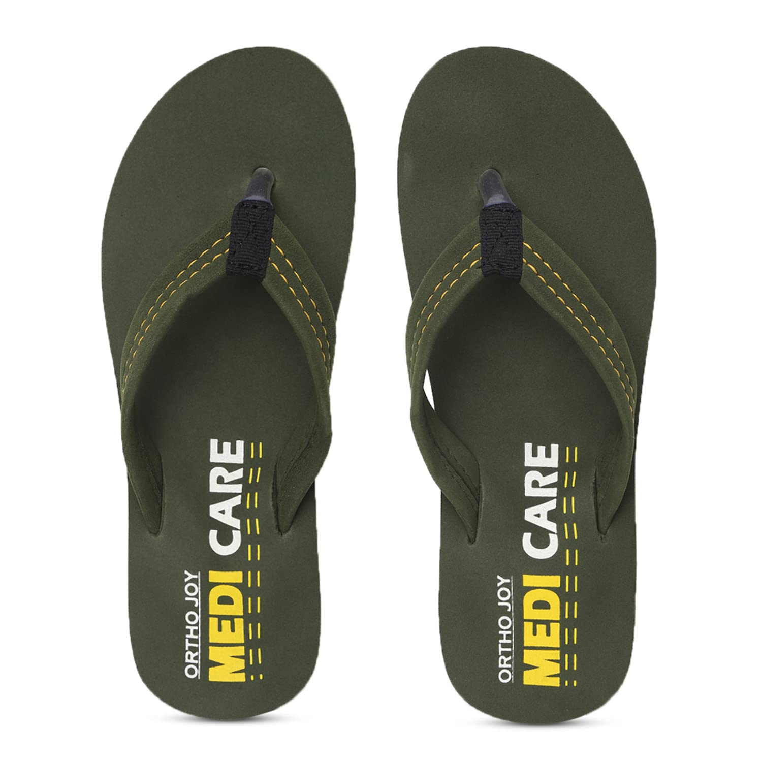 Ortho Joy Doctor Orthopedic Ladies Slippers/Mcr Chappals For Women,Dark Green,6,B09PVCWYFF