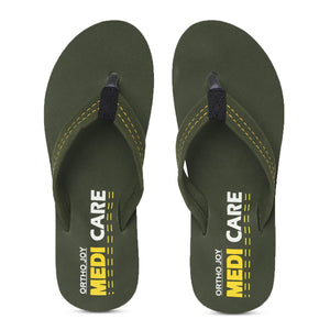 Ortho Joy Doctor Orthopedic Ladies Slippers/Mcr Chappals For Women,Dark Green,6,B09PVCWYFF