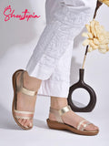 Shoetopia Women'S Snd-4343 Heeled Sandal-9 Kids Uk (Snd-4343-Golden)-Eu42,Gold,9,B0D4JSY896