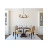 Living District Cohen 6-Light Mid-Century Style Metal Pendant In Brass Finish