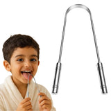 Flashfox Premium Stainless Steel Tongue Cleaner For Kids (25 Years) | Smooth & Safe Tongue Scraper | Fresh Breath & Better Oral