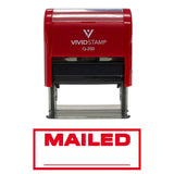 MAILED SelfInking Office Rubber Stamp (Red) M