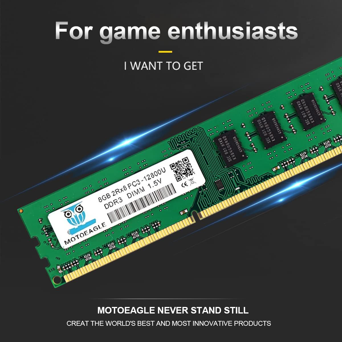 16GB (2X8GB) PC3-12800U DDR3-1600 UDIMM 2Rx8 DIMM RAM DDR3 8GB 1600MHz SDRAM 240-Pin 1.5V CL11 Non-ECC Desktop PC Memory Kit