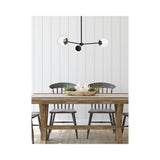 Living District Briggs 3-Light Mid-Century Metal Pendant In Black And Clear