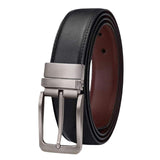 Niddleman MenS Leather Black & Brown Reversible Belt (ColorBlack & Brown) |Italian Leather| |Reversible (40)