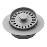 Garbage Disposal Strainer and Stopper with Decorative Disposal Flange in Gray, Matching Gray Granite Kitchen Sink and Faucet, Fi
