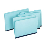Pendaflex Pressboard Expansion File Folders Without Fasteners, 1 Expansion, Letter Size, 60% Recycled, Light Blue, Pack Of 25 F