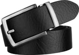 Men Casual Black Genuine Leather Belt ()_44