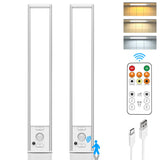 Under Cabinet Lights Wireless,11.9 Motion Sensor Light Indoor with Remote Control,2500mAh LED Rechargeable Battery Operated Clos