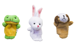 Super Z Outlet Velvet Cute Animal Style Finger Puppets for Children, Shows, Playtime, Schools - 10 Animals Set