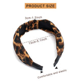TOBATOBA Pearl and Leopard Print Headbands - Cute Beaded Wide Knot Hair Accessories for Women and Girls