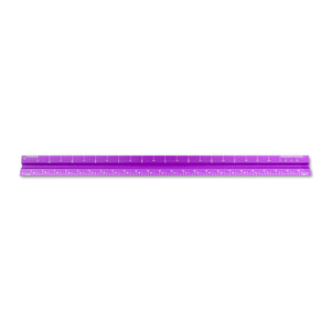 Alumicolor Aluminum Architect Solid Drafting Scale, 12IN, Purple