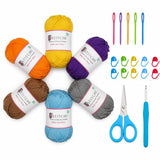 Stitchi Crochet Hobby Kits For Beginners With Acrylic Yarn, Learn Diy Set Included Crochet Yarn Supplies Diy Tools,Crocheting Ki