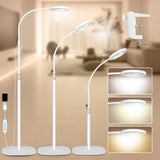 HITTI 10X & 30X Floor Magnifying Glass with Light, Standing Mag Lamp for Close Work, Esthetician, Jewellery, Crafts, Lash, Adjus