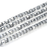 200pcs Czech Faceted Cube Crystal Glass Beads Spacer 6mm (0.24 Inch) Silver Shade