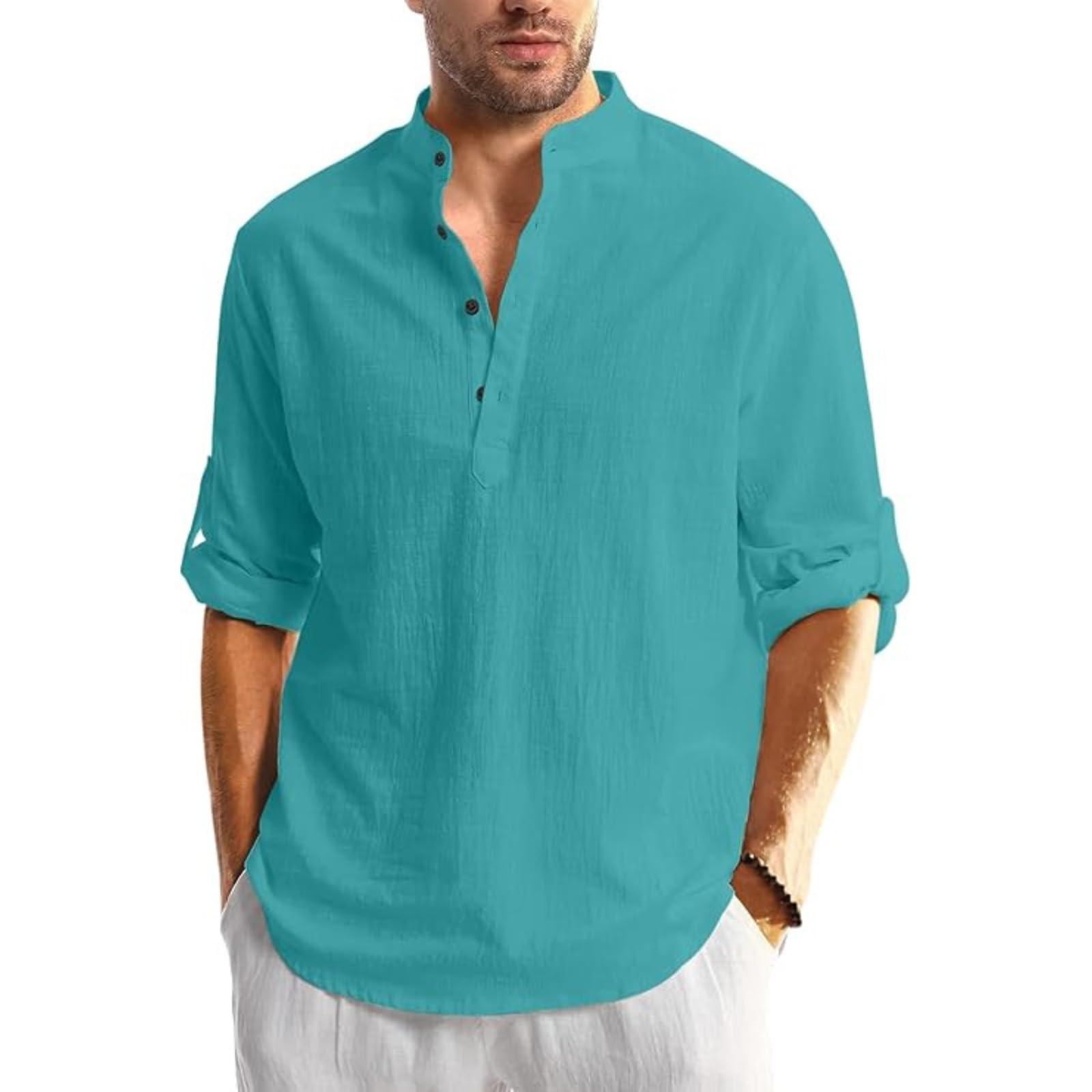 Bellstone Men'S Solid Regular Fit Dress Shirt (Kurta800_Combo_Rama_White_Xl Rama - White Xl
