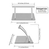 Kaleurrier Stainless Steel Footrest,Professional Mobile Foot Rest,Foot Pedal Parts for Barber Hairdressing Beauty Spa Nail Massa