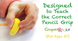 Just Rocks in a Box by Crayon Rocks, 16 Colors, Tripod Grip Crayons Made For Handwriting Development in Kids and Toddlers, Fun &