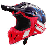 LS2 Helmets MX-Off Road Subverter Evo Helmet (Constellation Gloss Red/White/Blue - X-Small)