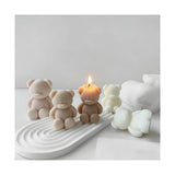 SENCCO Silicone Candle Molds, 3D Charming Bear Scented Candle Mold, Cozy Atmosphere Design, Odorless, BPA Free, Cute Animal Sili