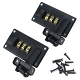 Mewutal 2PCS Luggage Suitcase Combination Lock 3 Digit Combination Password Lock Buckle for Toolbox Vanity Case, with Screws (Ma