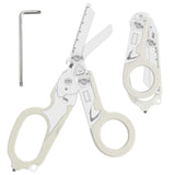 6 in 1 trauma shears, folding emergency shear, Outdoor Camping Tools, Seat Belt Cutter, Oxygen Cylinder Wrench, Complimentary Ad