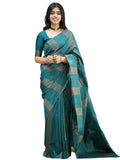 Shiv Textiles Womens Banarasi Silk Saree with Blouse Perfect for Every Occasion Copper Zari 9GREEN