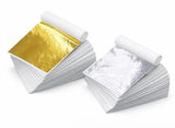 Italian Metallic Gold, Silver Leaf 100 Sheets Each Colour, Decorative Foil Paper, Resin, Calligraphy Set, 2 Colours Size 8Cm By 