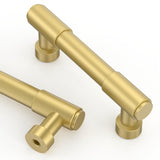 Asidrama 10 Pack 3 Inch(76mm) Brushed Gold Kitchen Cabinet Handles, Cabinet Pulls Kitchen Cabinet Hardware for Cupboard Drawer P