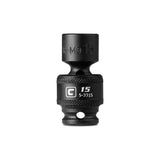 Capri Tools 516940 15 mm Universal Impact Socket, 3/8Inch Drive, 6Point, Metric