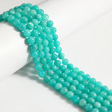 60pcs 6mm Natural Amzonite Beads Gemstone Beads Round Loose Beads for Jewelry and Bracelets Making