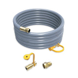 Firman 1815 Natural Gas 25' Extension Hose, 1/2 Quick Connect Hose Kit with Storage Strap - Weather-Proof NG Line for all Tri-Fu