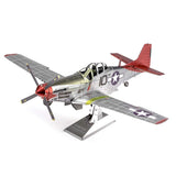 Metal Earth Fascinations ICONX Tuskegee Airmen P51D Mustang Red Tail 3D Metal Model Kit