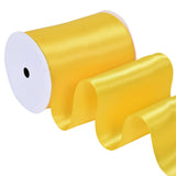 Ribest Yellow Double Faced Satin Ribbon, 4 Inch 5 Yard Ribbon for Crafts Gift Wrapping Bows Wedding Party Decoration Bouquet
