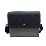 Merishopp Beach Holes Bag Trendy For Women Lady For Travel Birthday Gift Swimming Pool Gray Black