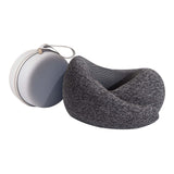 Trendivibe Travel Pillow Breathable Memory Foam Soft Neck Pillow For Train Airplane Car Gray
