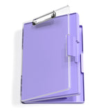 Hongri Clipboard with Storage, Purple 8.5 x 11 Folder Nursing Side Opening, Heavy Duty with Dual Compartment, Smooth Writing for